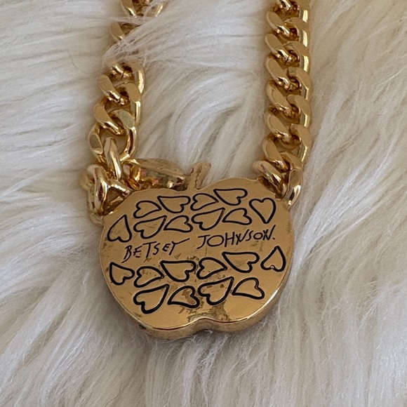 Betsey Johnson Gold Apple Jewelry Set with Red & Green Accents - Picture 7 of 17